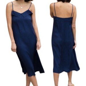 Revolve Lacausa Broadway Jacquard Satin Midi Dress in Midnight Women’s Size S